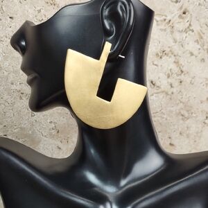 "Jeena" Brass Geometric Earrings